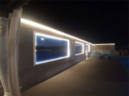 iluminación zona piscina